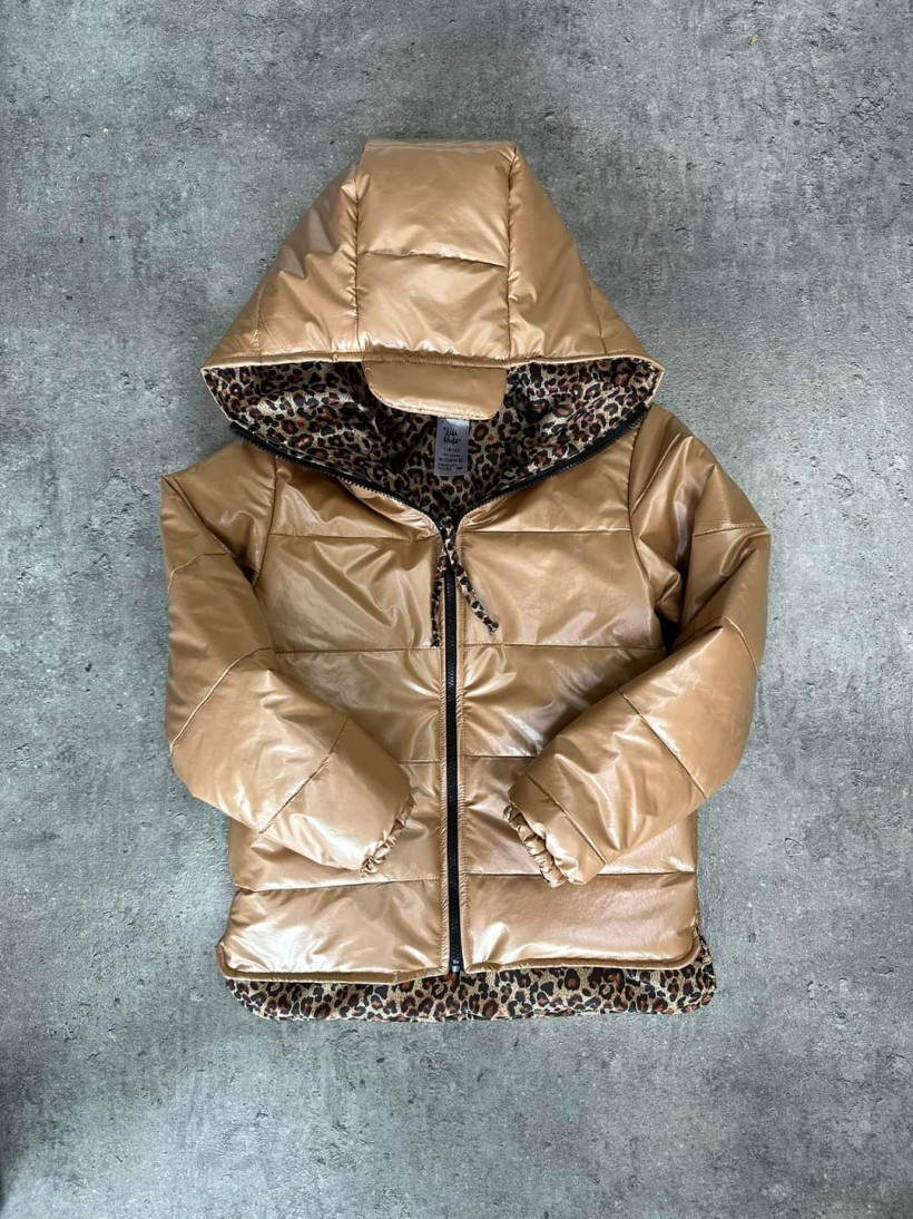 KURTKA PIKOWANA BEŻOWA LILI KIDS