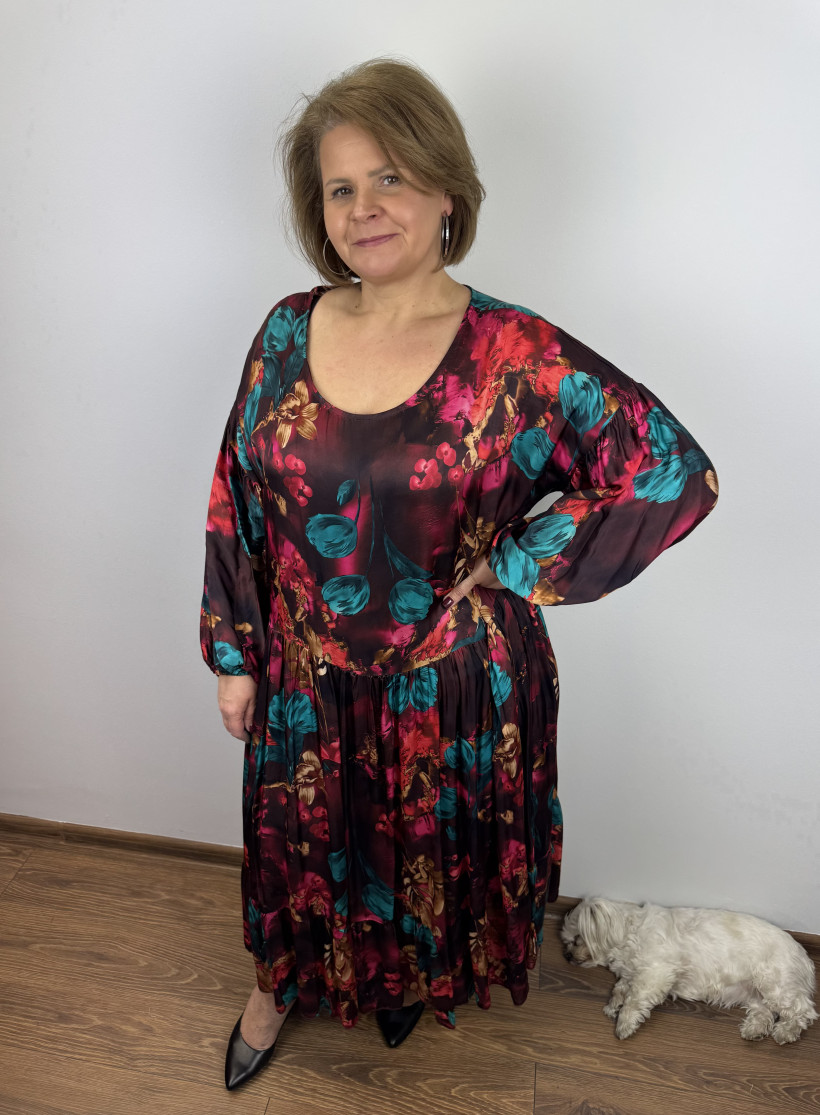 Sukienka maxi w kwiaty Wł. 24143