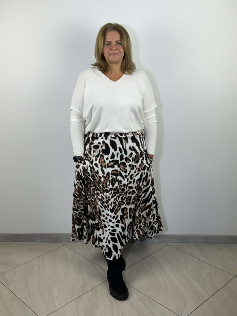 Spódnica na gumce z kieszeniami, centki - mf - 6958