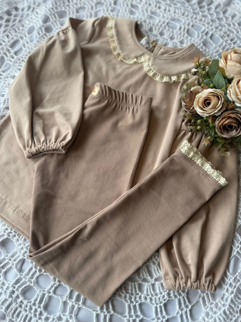 BODY/BLUZKA Z KOŁNIERZYKIEM JASNY BEŻ MAKBA