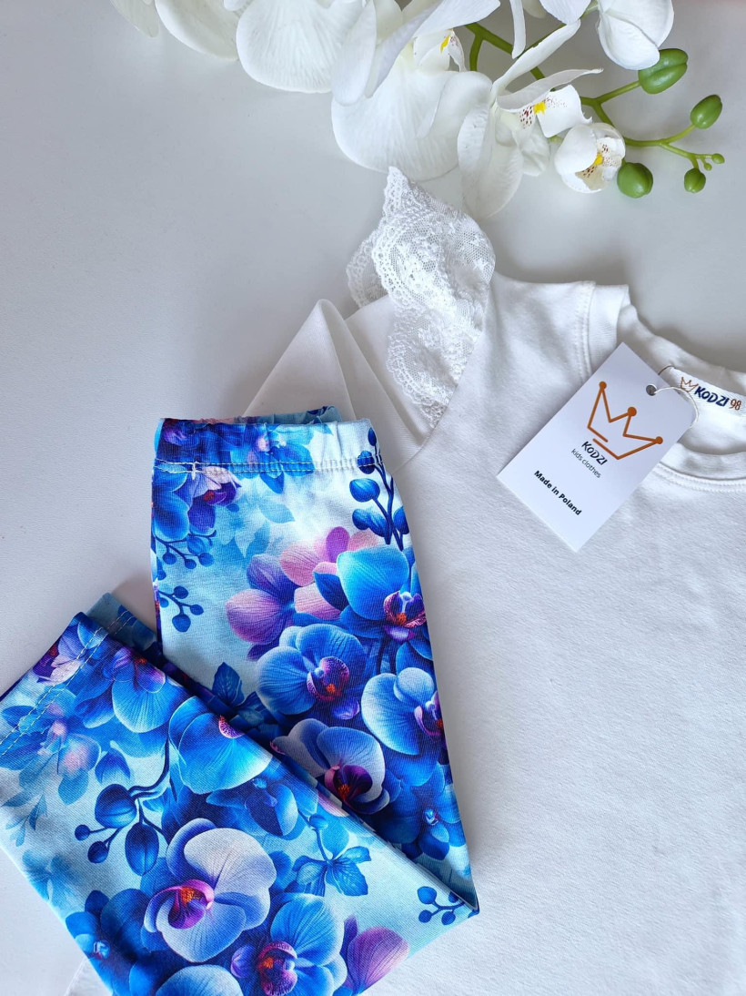 Legginsy nienieskie storczyki KODZI 