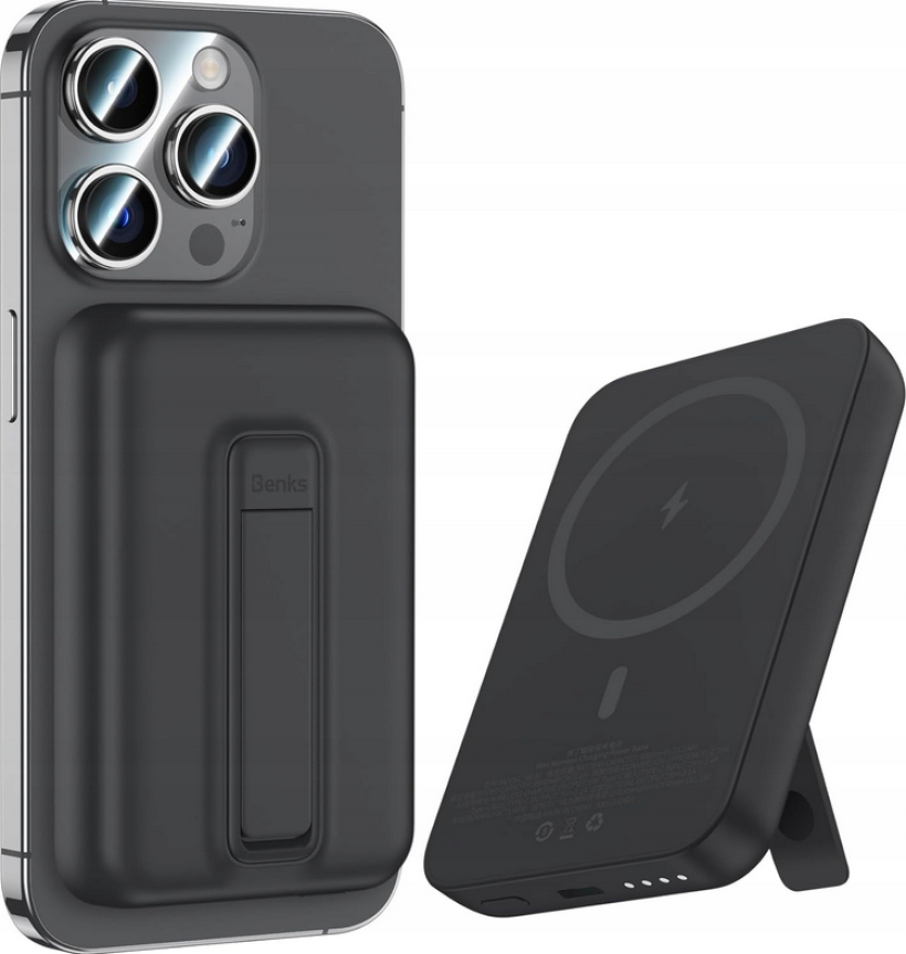 BENKS Magsafe Powerbank 6000 mAh magnetyczny bezprzewodowy / powystawowy