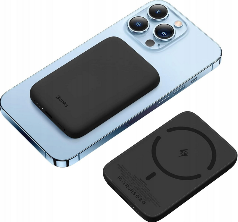 BENKS Magnetic Wireless PowerBank BEZPRZEWODOWY Magsafe 5000 mAh / powystawowy