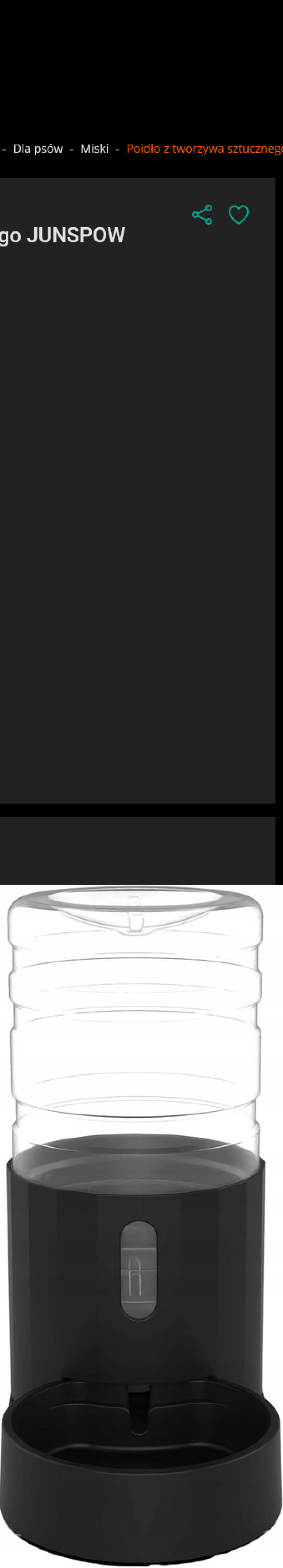 Poidło z tworzywa sztucznego JUNSPOW czarny 4 l