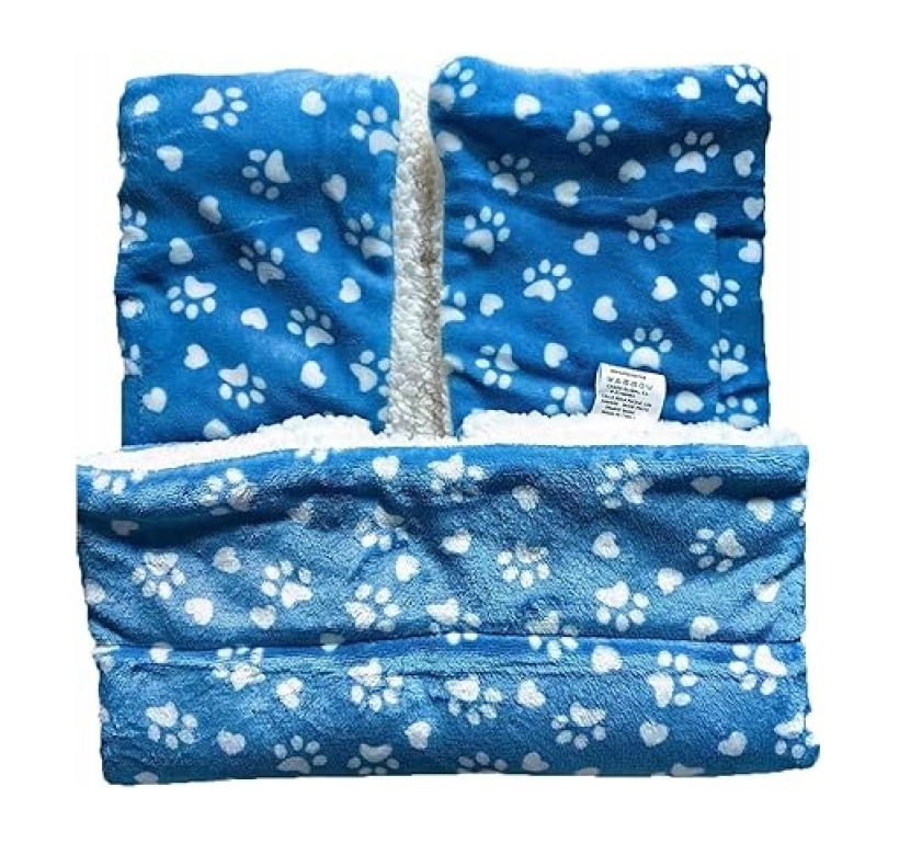 FANLINPT mata dla psa 00 biały, odcienie niebieskiego 70 cm x 50 cm