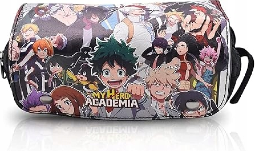 Piórnik szkolny Naruto Manga Anime czarna saszetka dwukomorowy