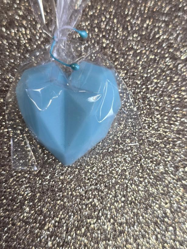 Mydło diamentowe serce błękit