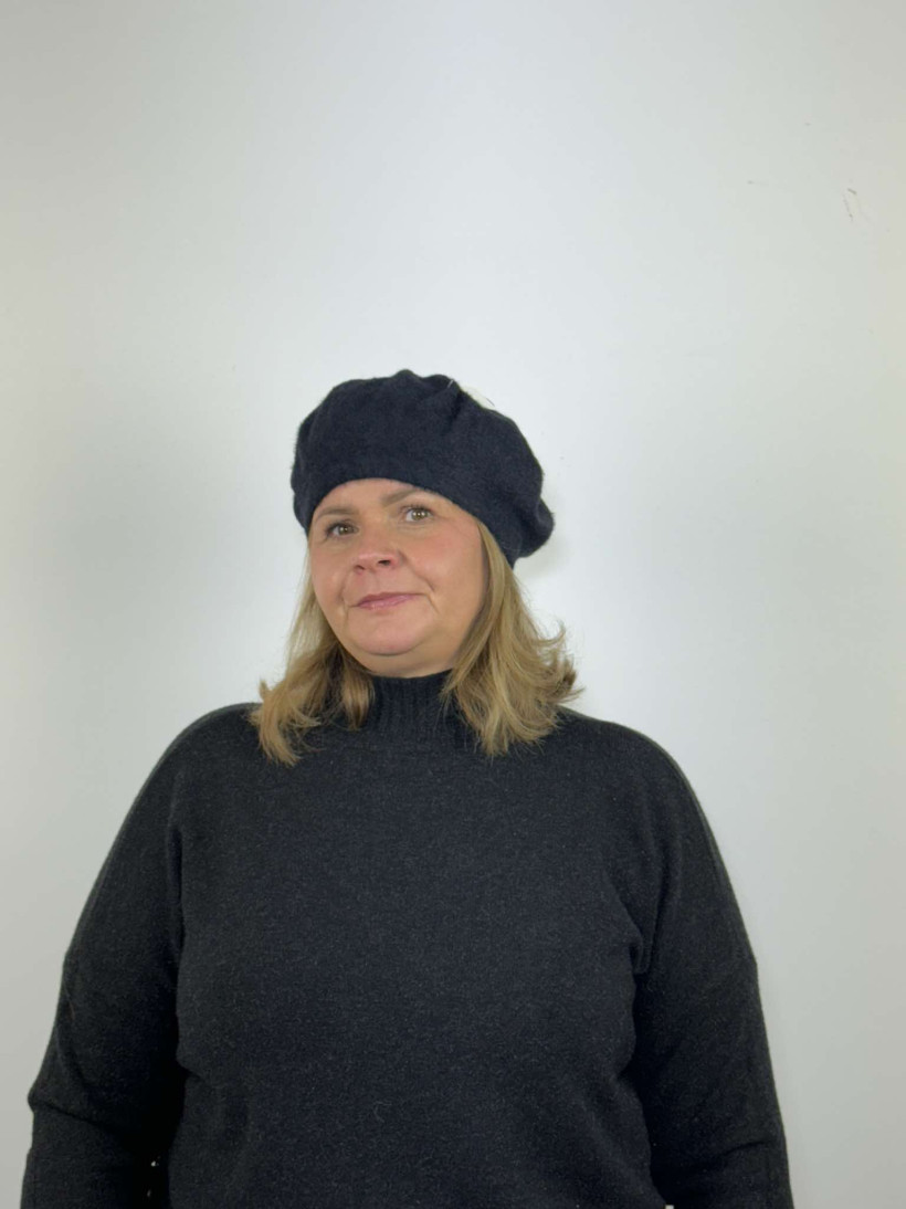 Beret alpakowy - 04 - czarny