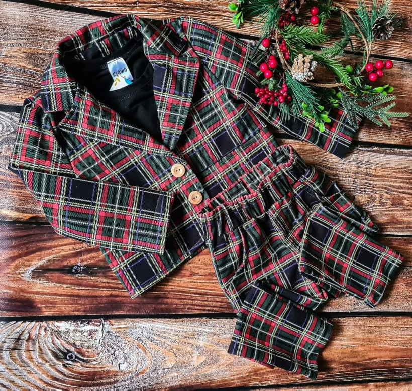 Garnitur krata chłopiec Klawo