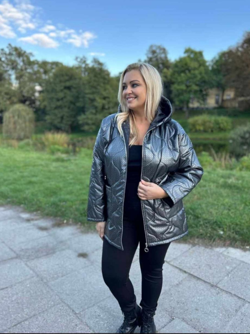 Kurtka przejściowa Plus Size SILVER