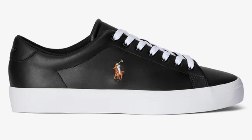 Sneakersy Polo Ralph Lauren Longwood-SK-VLC BLK/MTLPP 816884372001 czarne