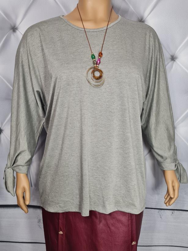 Tunika Plus Size  KOKARDKI - szary