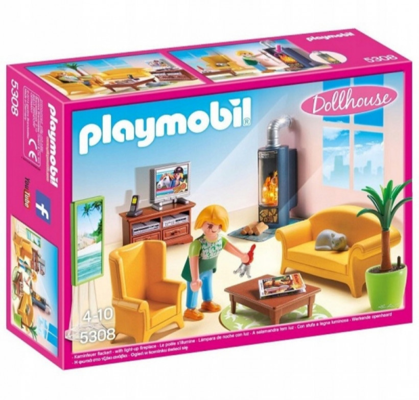 Playmobil Dollhouse 5308 Salon z kominkiem