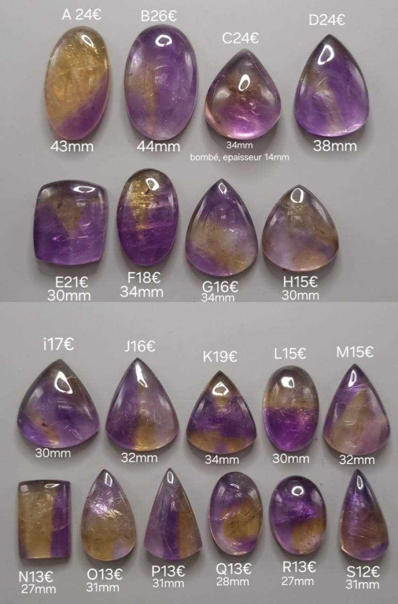 Cabochon ametrine