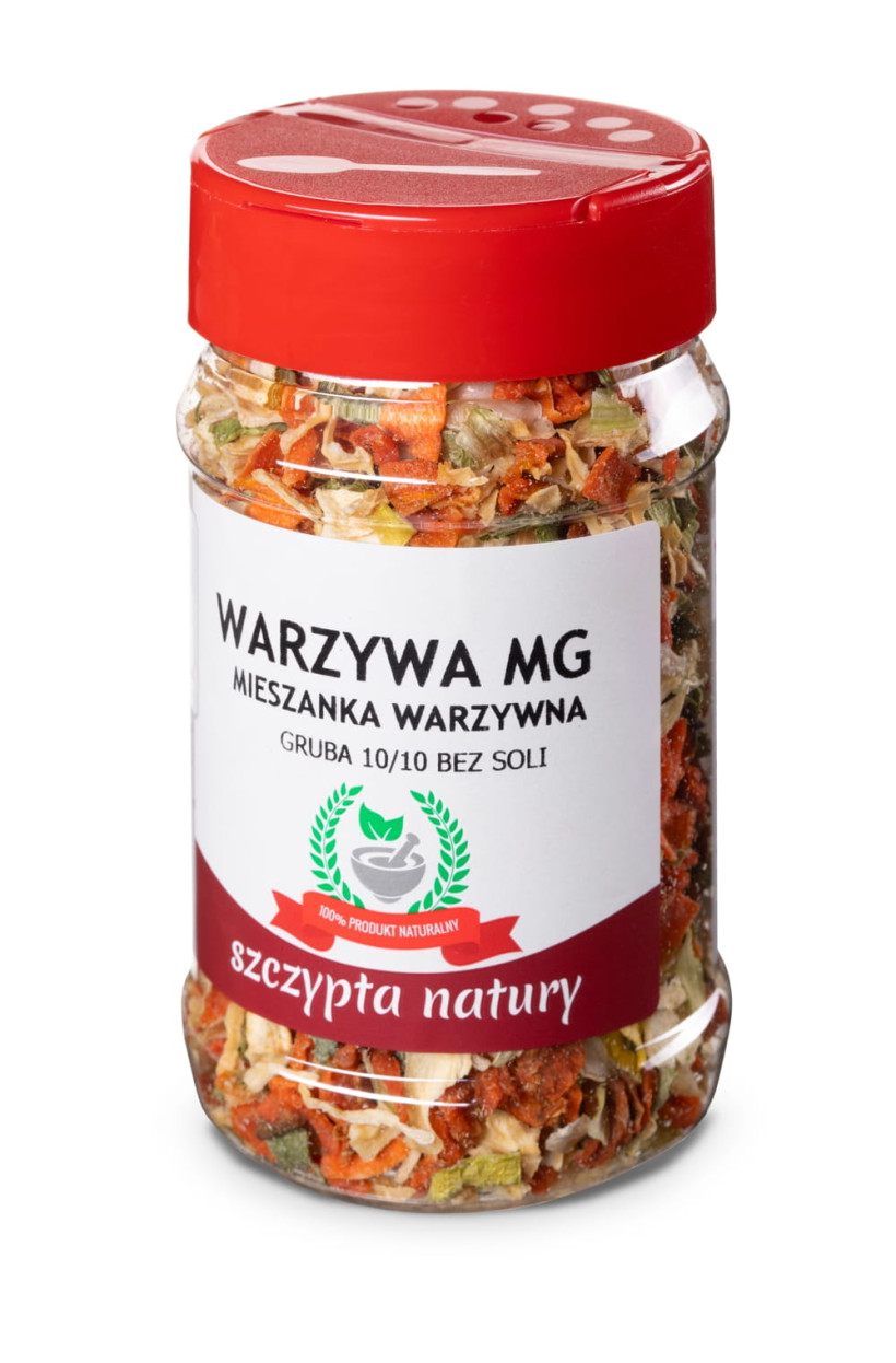 WARZYWA SUSZONE GRUBE BEZ SOLI – Słoik 80 g