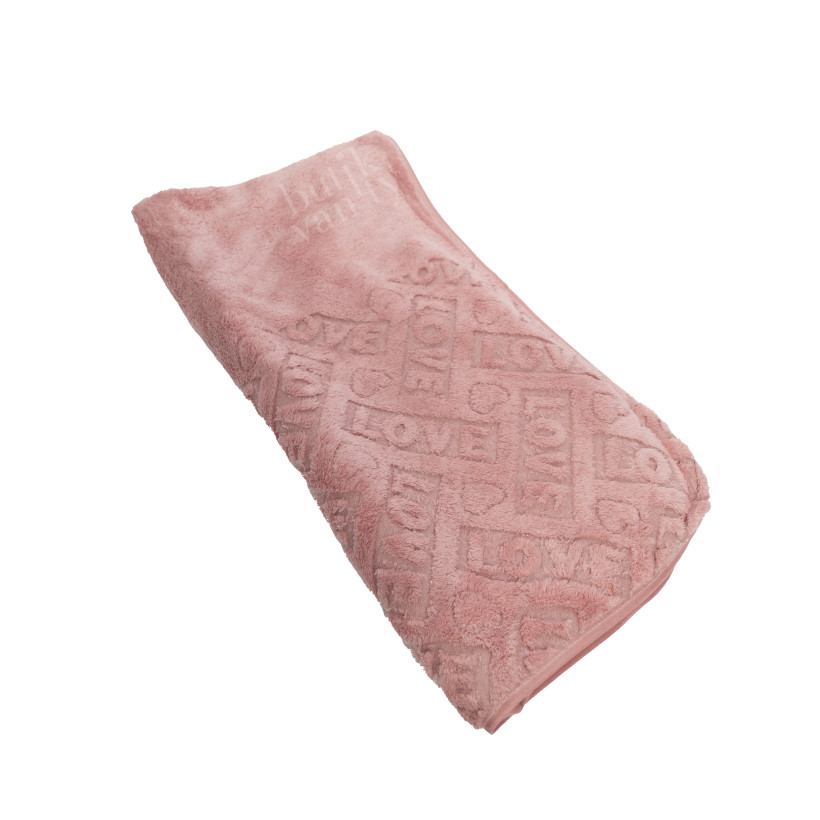 RĘCZNIK MNIEJSZY LOVE RÓŻ 50X100 1441