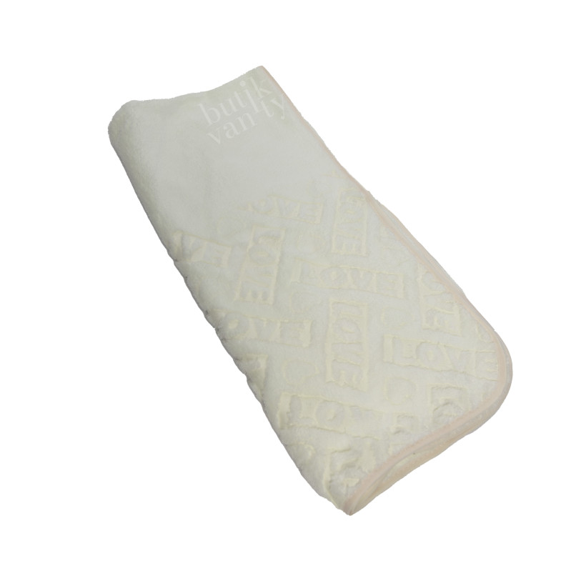RĘCZNIK MNIEJSZY LOVE ŚMIETANKA 50X100 1441