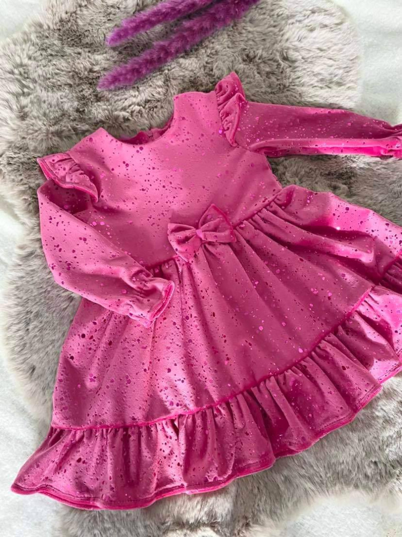 Sukienka welur róż Kuki