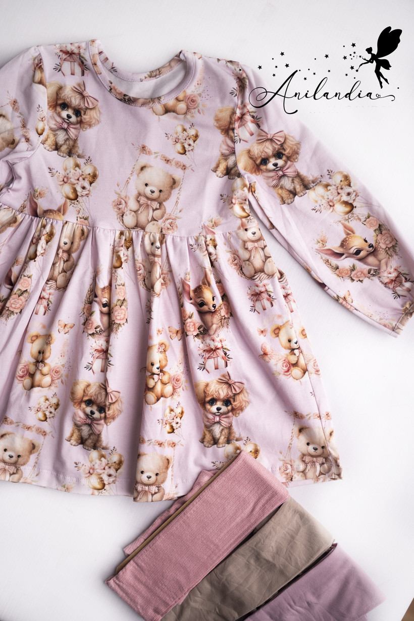 Sukienka misie na huśtawce Chrisma