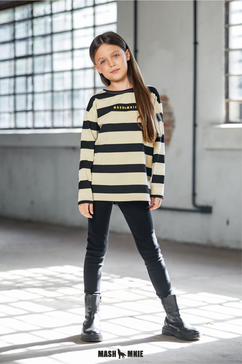 TUNIKA PASKI CZARNO-BEŻOWE MASH MNIE 