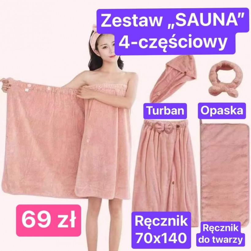 4-częściowy zestaw SAUNA