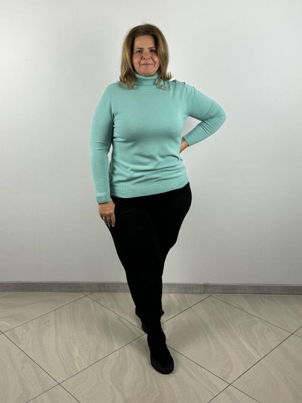 Golf sweterkowy gładki (l/xl, 2xl/3xl) - palma - 3531 - mięta