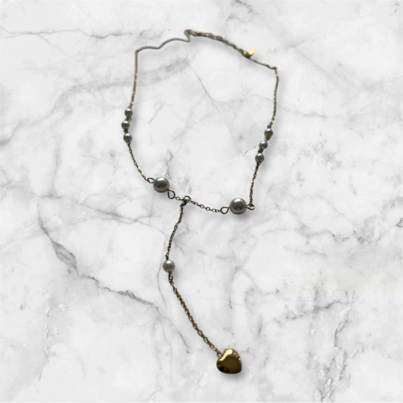 celebrytka perełki plus serduszka