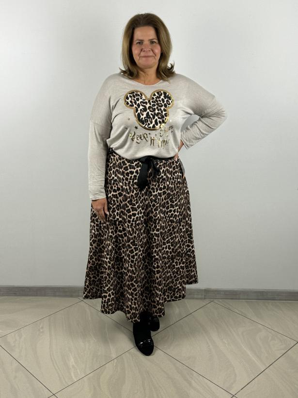 Spódnica maxi - wzór centki - wł. - 7382/ 38777 - promocja