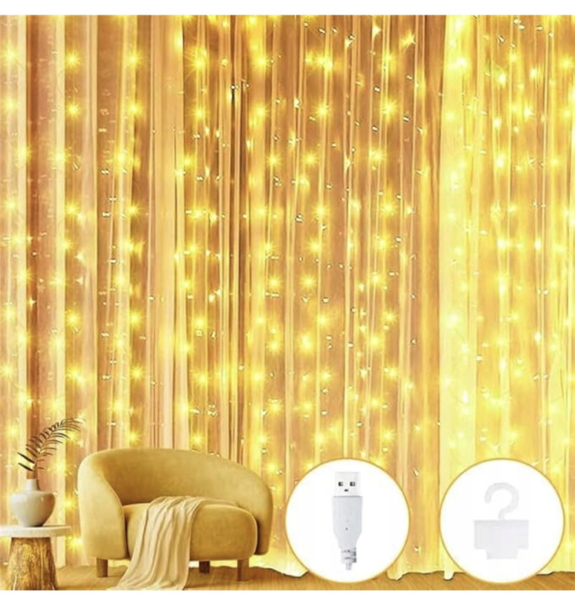 H10 D10 Ollny Kurtyna lampki LED