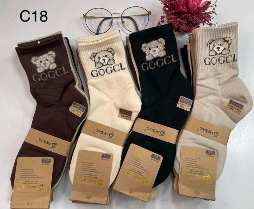 Skarpetki damskie miś gog