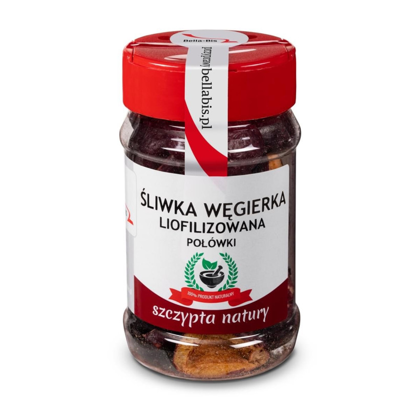 ŚLIWKA WĘGIERKA POŁÓWKI LIOFILIZOWANA - Słoik 40 g