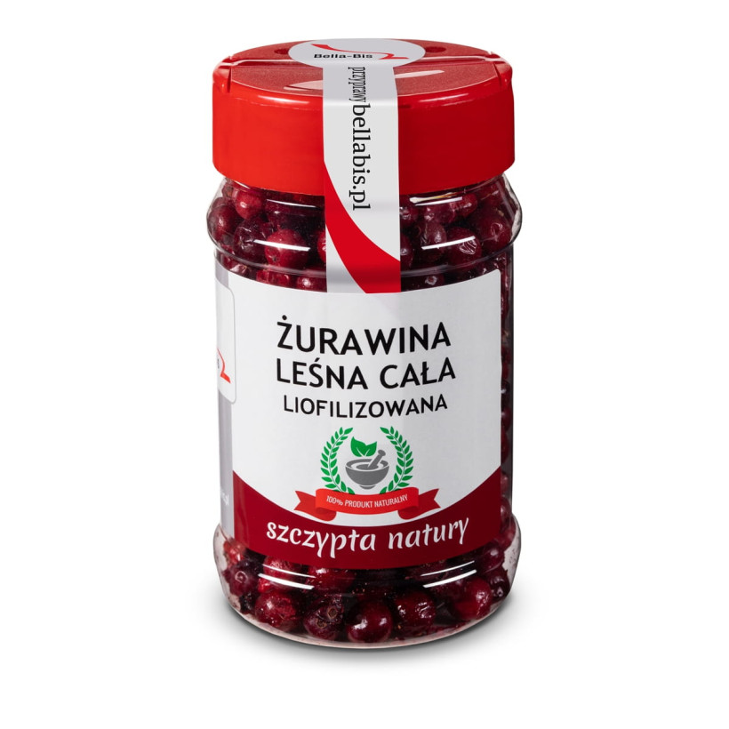 ŻURAWINA LEŚNA LIOFILIZOWANA CAŁA - Słoik 25 g
