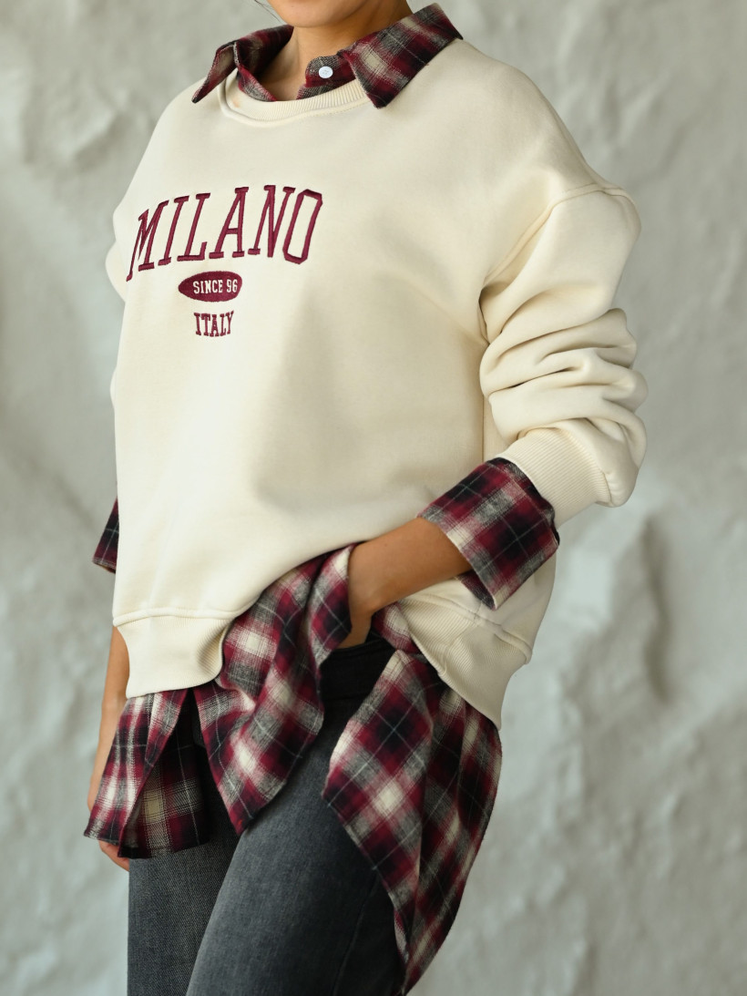 BLUZA BASIC NAPIS " MILANO"