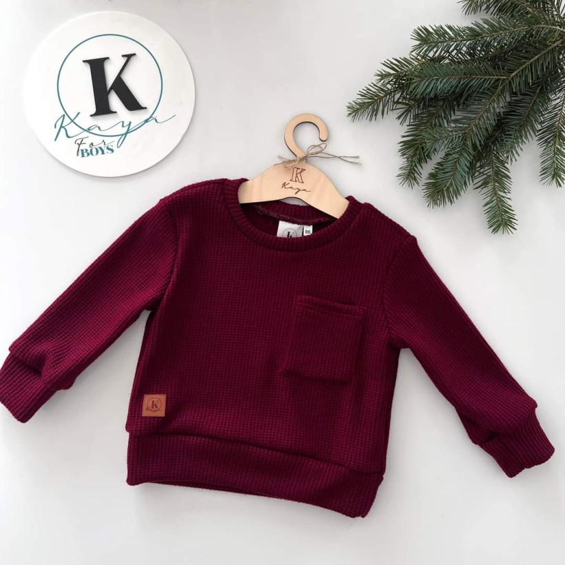 Sweterek bordo chłopiec Kaya