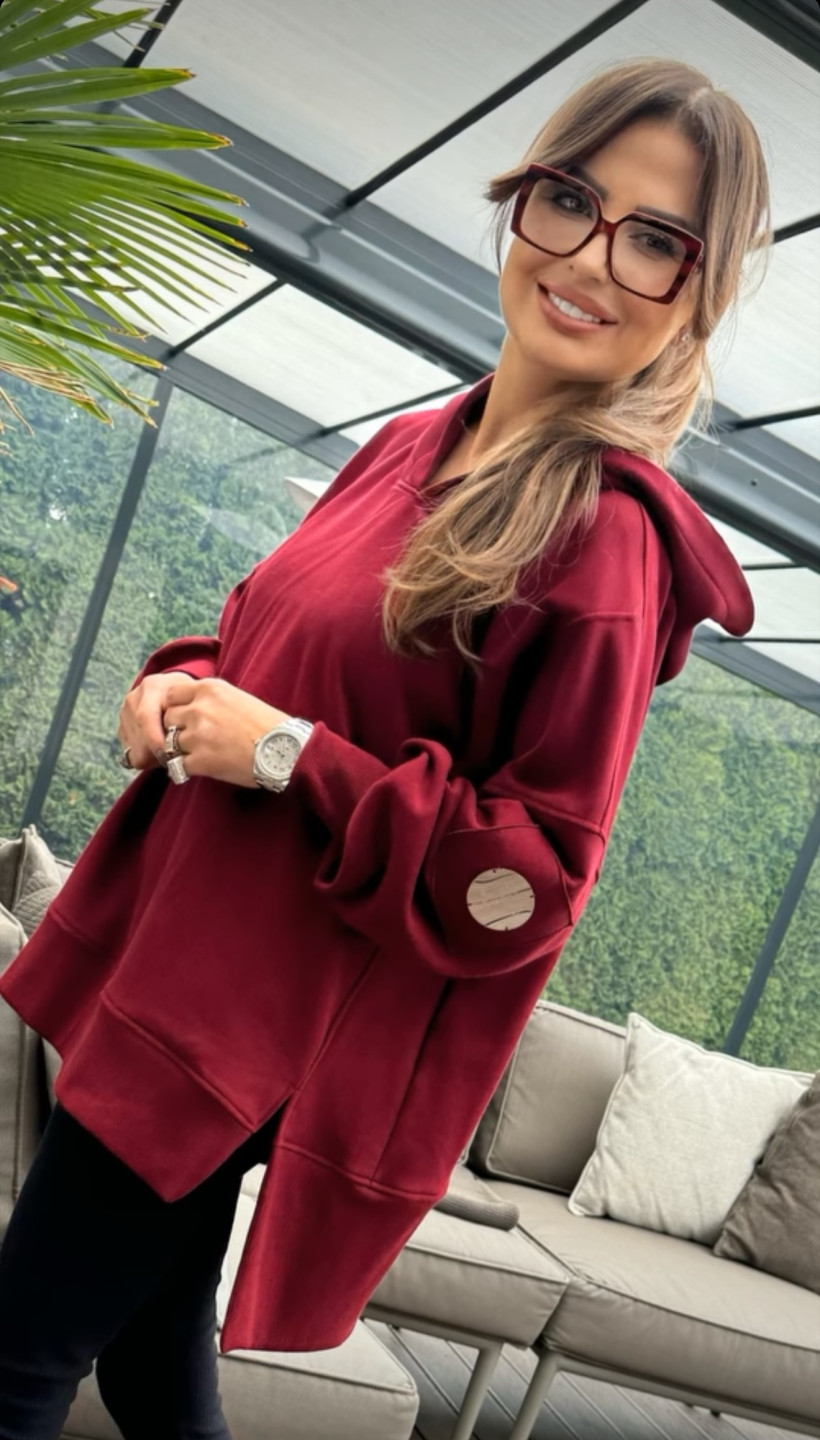 By o la la..! bluza oversize z blaszką