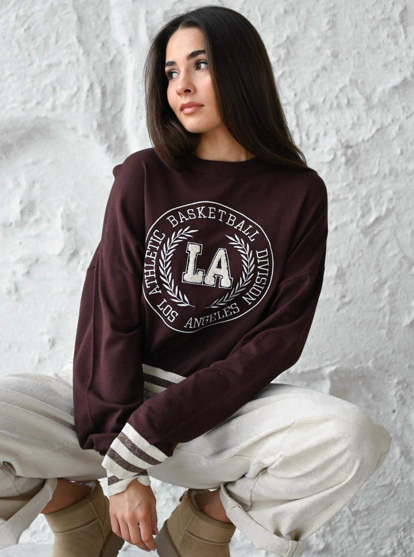 SWETER EMBLEMAT "LA" 