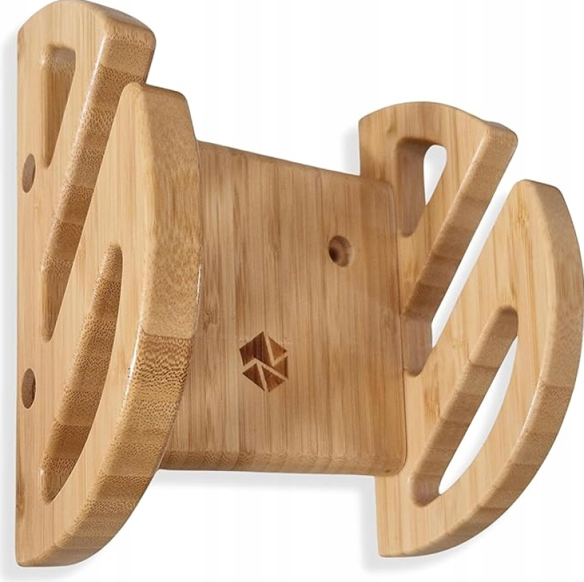 Bambusowy wieszak na Deskorolkę Kask nowoczesny Uchwyt ścienny