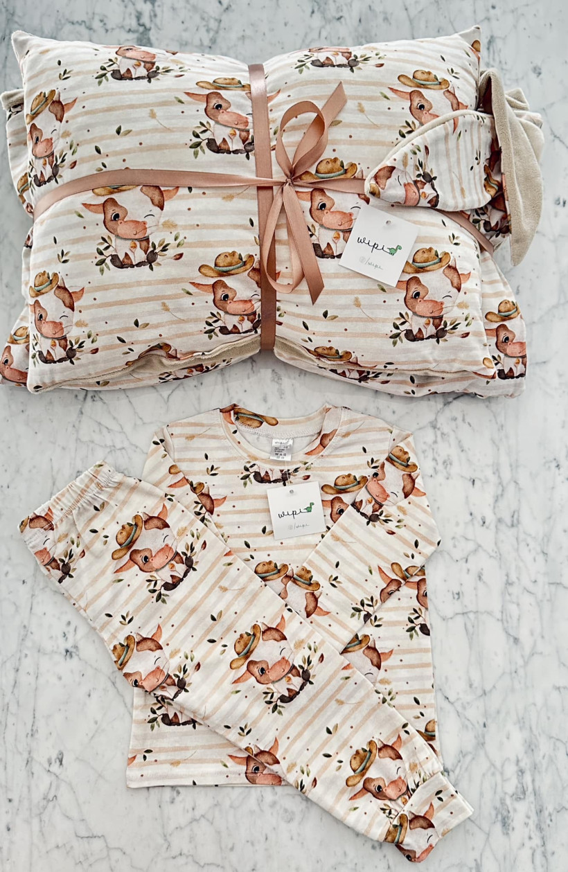 Komplet podusia+kocyk Krówki od Wipi