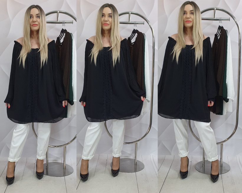BLUZKA ELEXA czarna 98966 RN20 %przecena