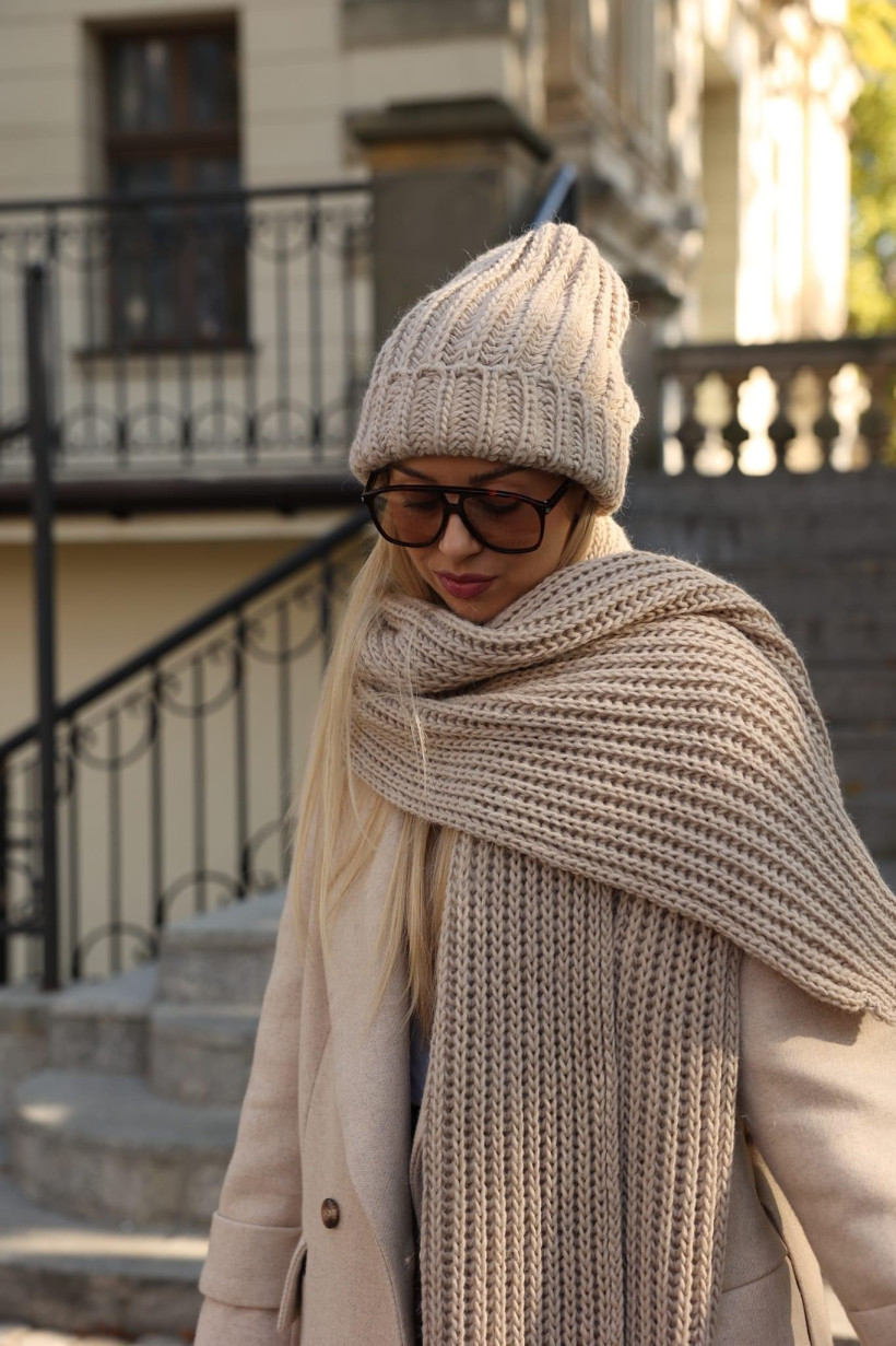 Duży szal zimowy NOODA