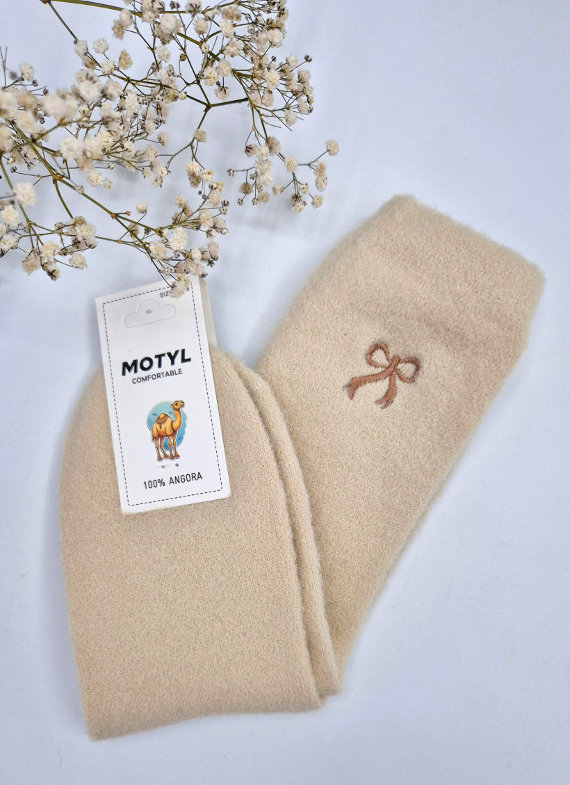 Skarpetki ecru 100% angora rozm. 35-38