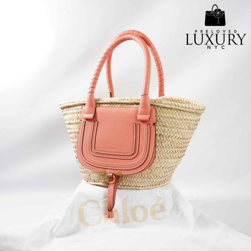 CHLOE  Marcie Basket Bag Salmon Pink