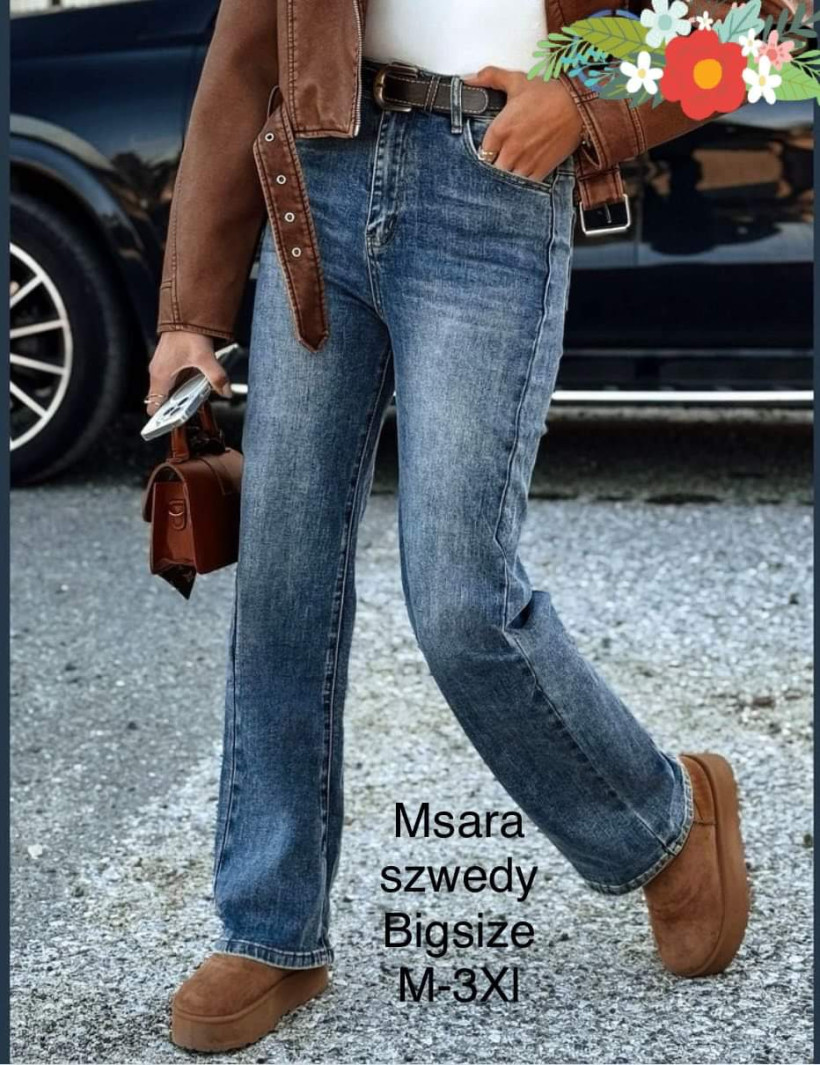Spodnie szwedy z paskiem msara vintage