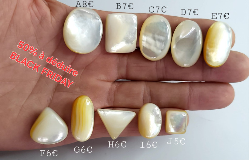 Cabochon Nacre 