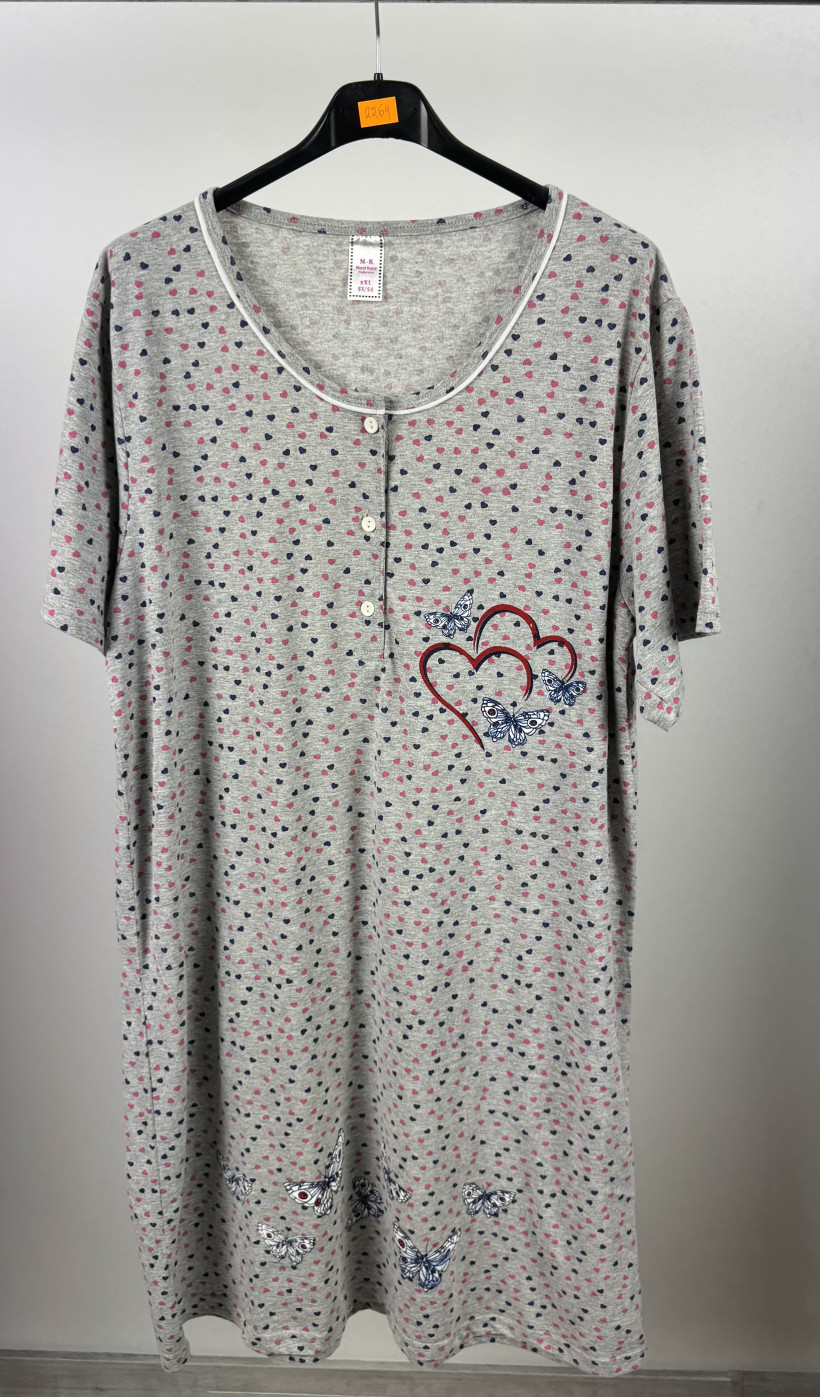 Koszula nocna 2XL, serduszka - mk - 2264