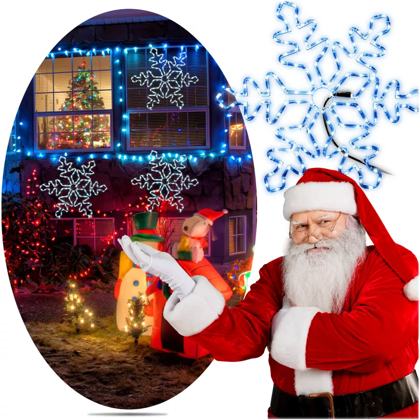 Lampki LED świąteczne 110szt ŚNIEŻYNKA 40cm GWIAZDKA RC-K-442