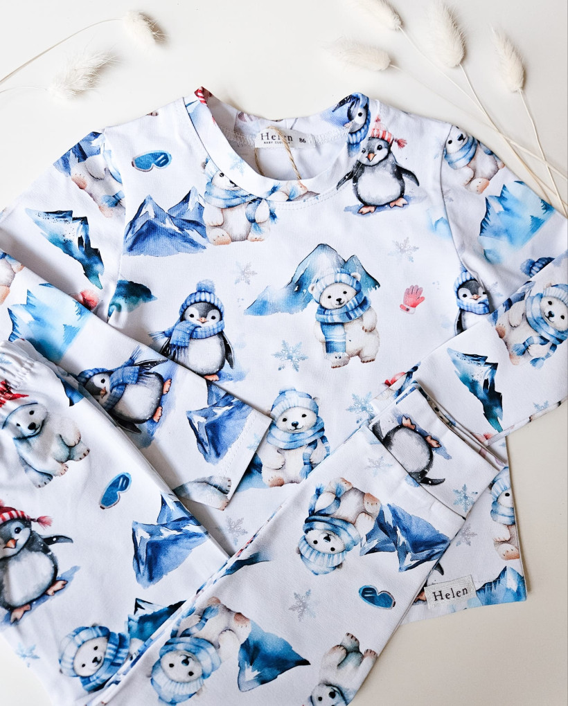 Piżamka zimowe zwierzęta chłopiec Helen