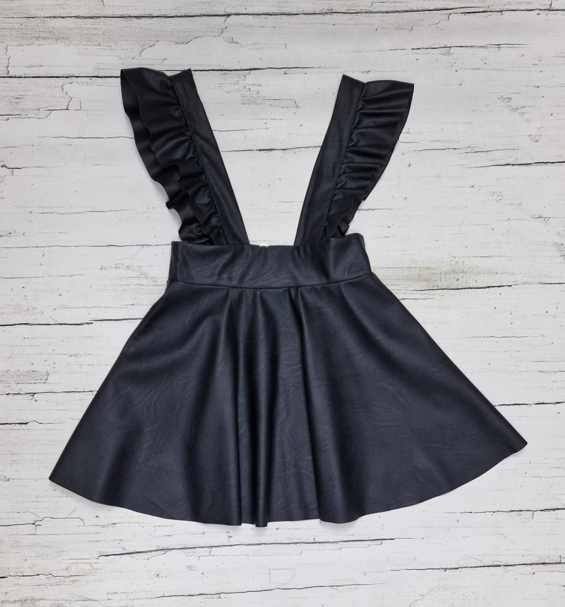 Spódnica skórka na szelkach