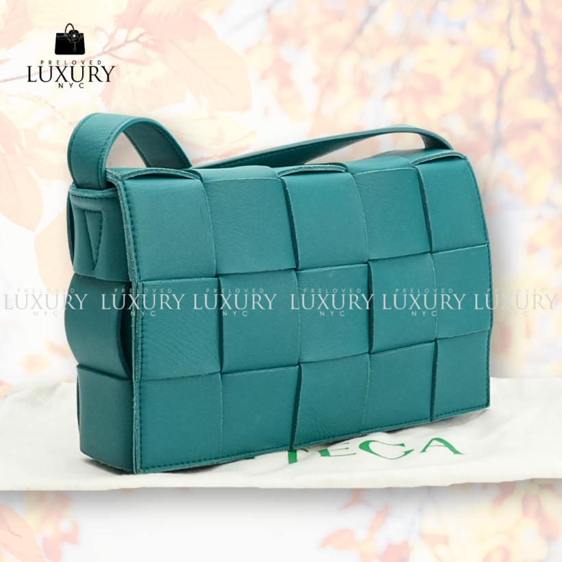 Bottega Veneta Casette Raintree Small Teal Green