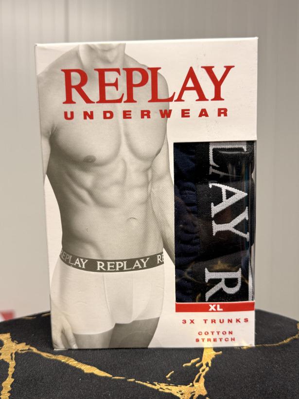 Bokserki Replay 3-pack granat XL N188